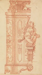 Diseño de muebles: Elevación de un pedestal o estuche